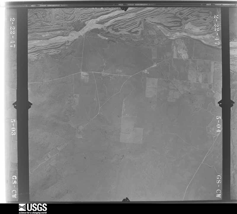 U.S. Geological Survey aerial photograph, 1947-02-01, scale 1:28400