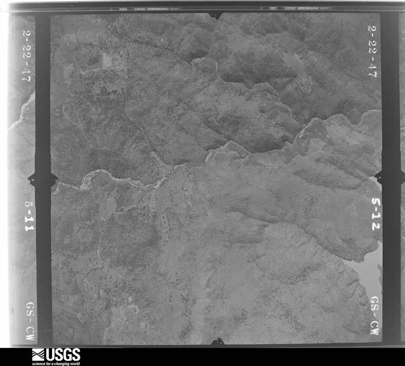 U.S. Geological Survey aerial photograph, 1947-02-01, scale 1:28400