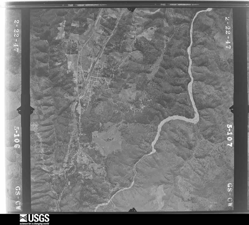 U.S. Geological Survey aerial photograph, 1947-02-01, scale 1:28400
