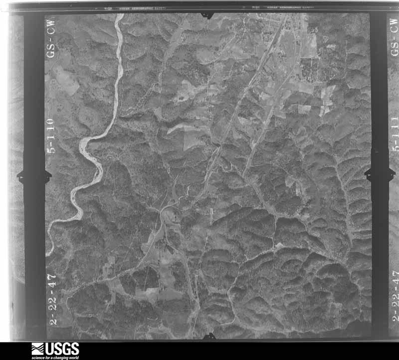 U.S. Geological Survey aerial photograph, 1947-02-01, scale 1:28400