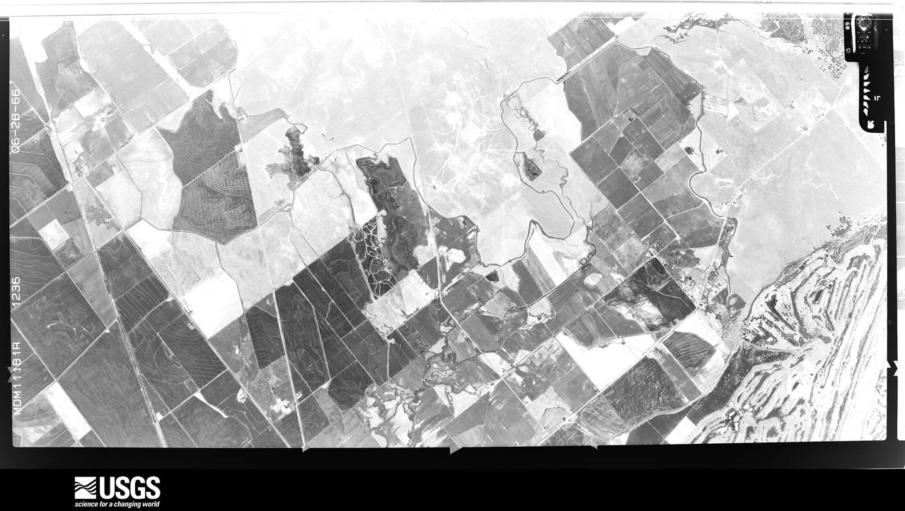 U.S. Geological Survey aerial photograph, 1966-06-28, scale 1:21670
