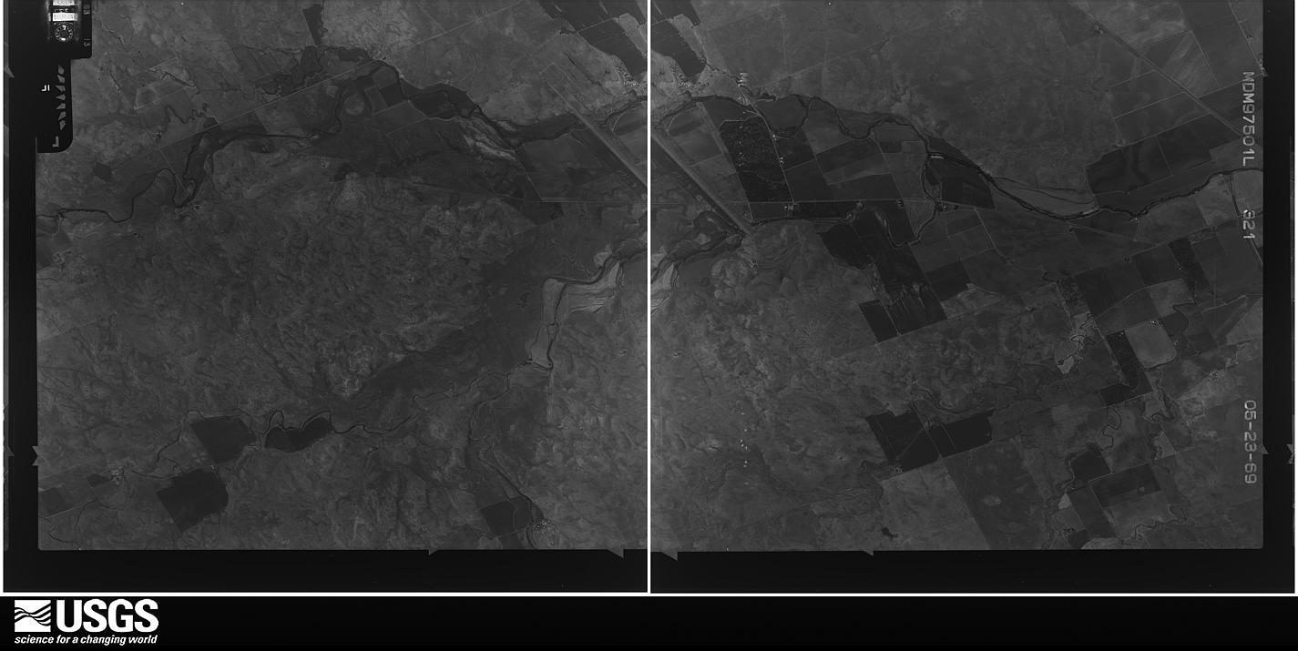 U.S. Geological Survey aerial photograph, 1969-05-23, scale 1:21670