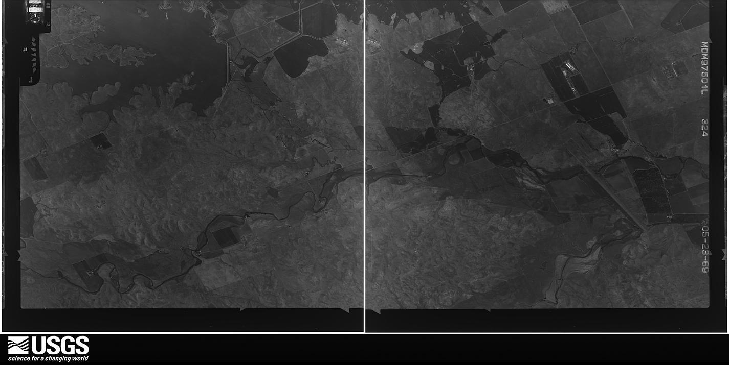 U.S. Geological Survey aerial photograph, 1969-05-23, scale 1:21670