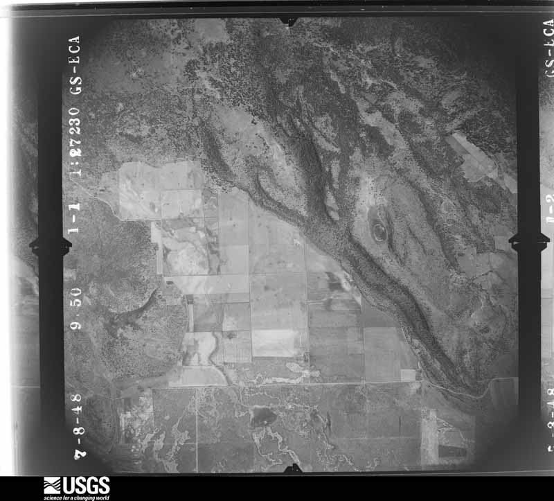 U.S. Geological Survey aerial photograph, 1948-07-14, scale 1:27230