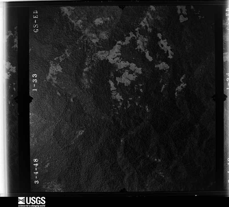 U.S. Geological Survey aerial photograph, 1948-05-11, scale 1:28400