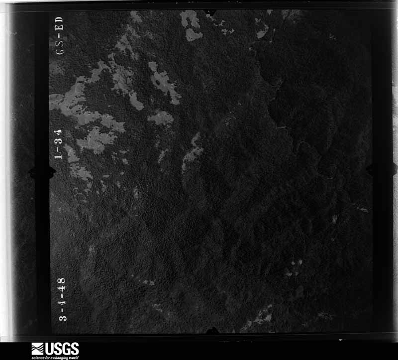 U.S. Geological Survey aerial photograph, 1948-05-11, scale 1:28400