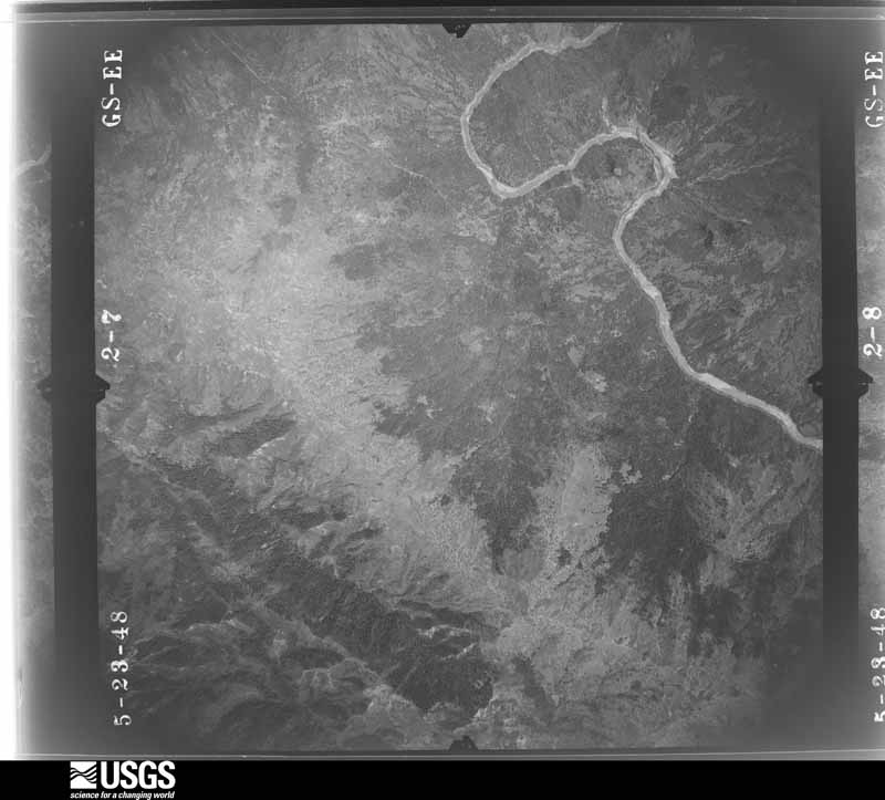 U.S. Geological Survey aerial photograph, 1948-06-19, scale 1:43000