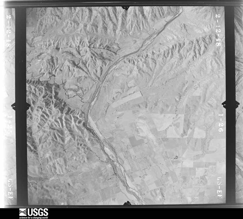 U.S. Geological Survey aerial photograph, 1948-02-12, scale 1:28400