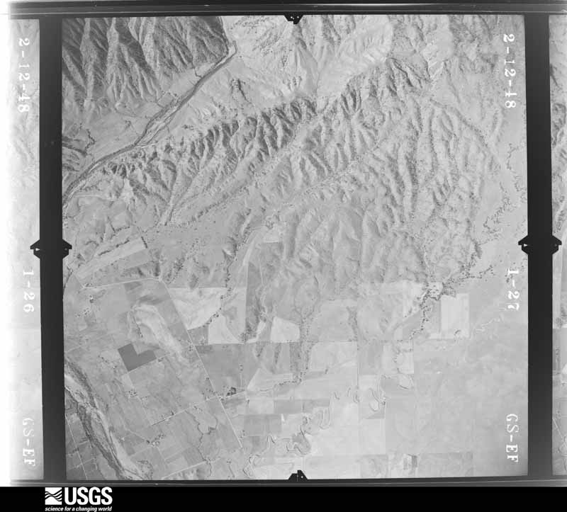 U.S. Geological Survey aerial photograph, 1948-02-12, scale 1:28400