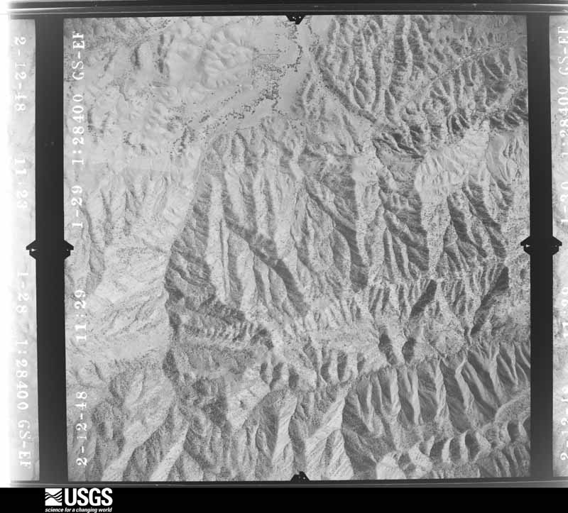 U.S. Geological Survey aerial photograph, 1948-02-12, scale 1:28400