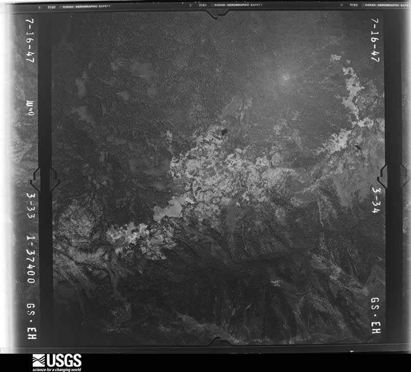 U.S. Geological Survey aerial photograph, 1947-07-16, scale 1:37400