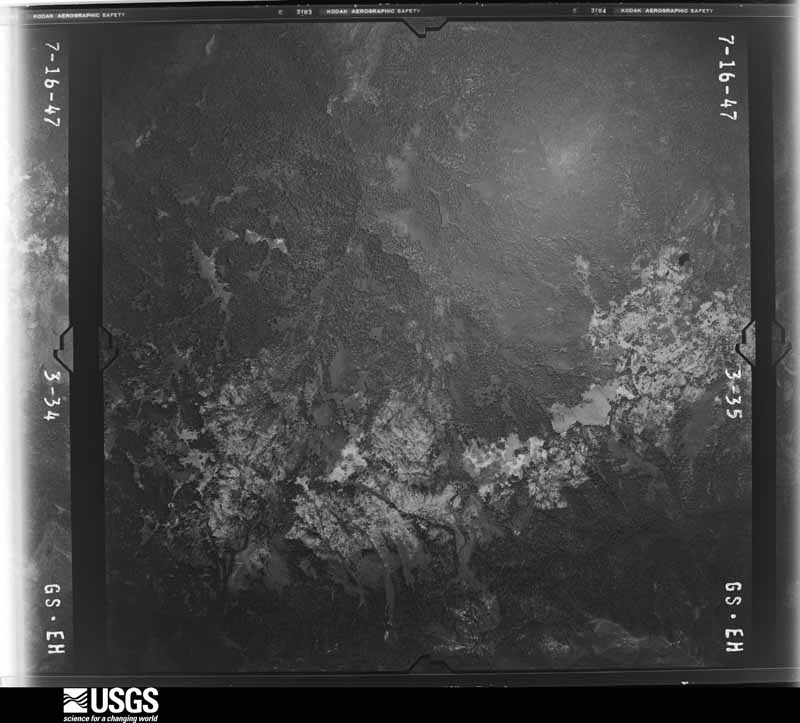 U.S. Geological Survey aerial photograph, 1947-07-16, scale 1:37400