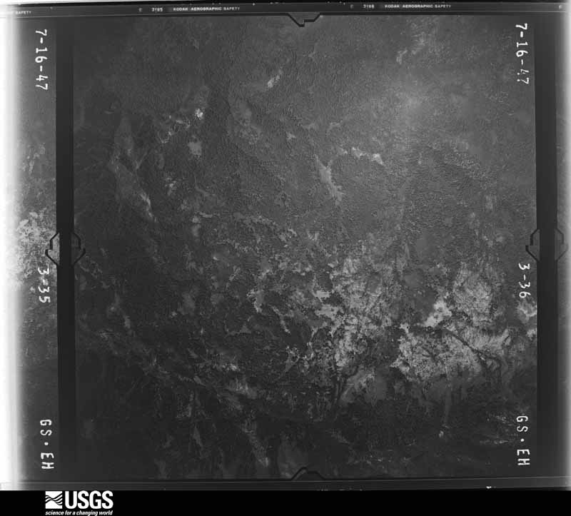 U.S. Geological Survey aerial photograph, 1947-07-16, scale 1:37400