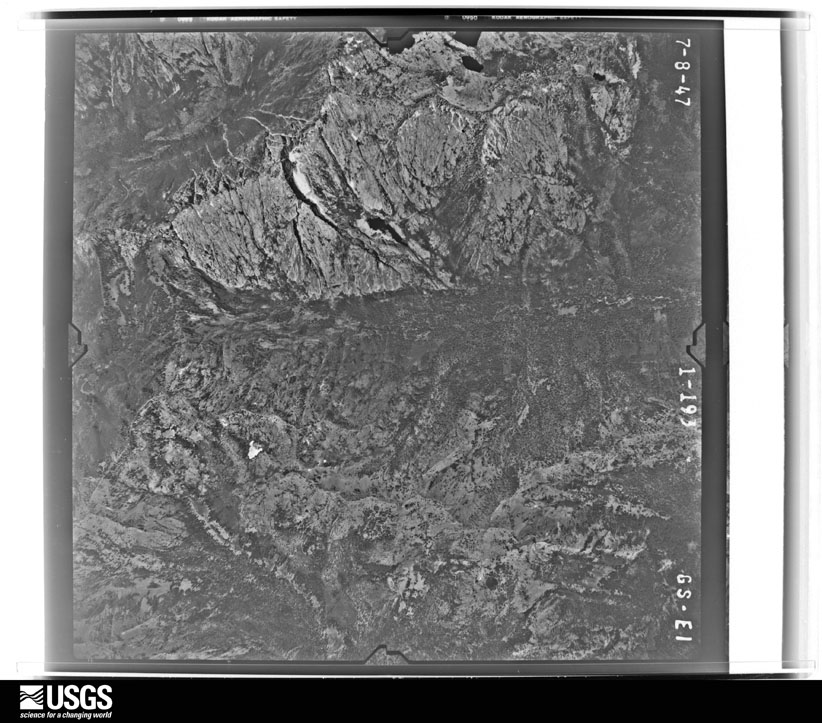 U.S. Geological Survey aerial photograph, 1947-07-08, scale 1:37400