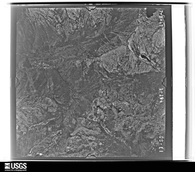U.S. Geological Survey aerial photograph, 1947-07-08, scale 1:37400