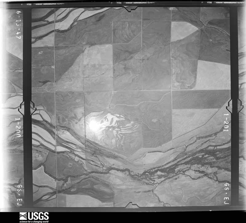 U.S. Geological Survey aerial photograph, 1947-06-13, scale 1:23600