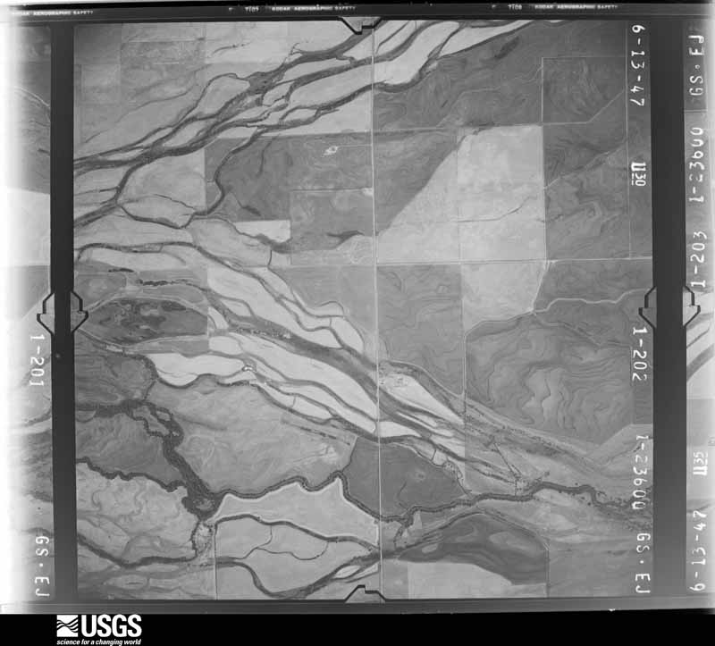 U.S. Geological Survey aerial photograph, 1947-06-13, scale 1:23600