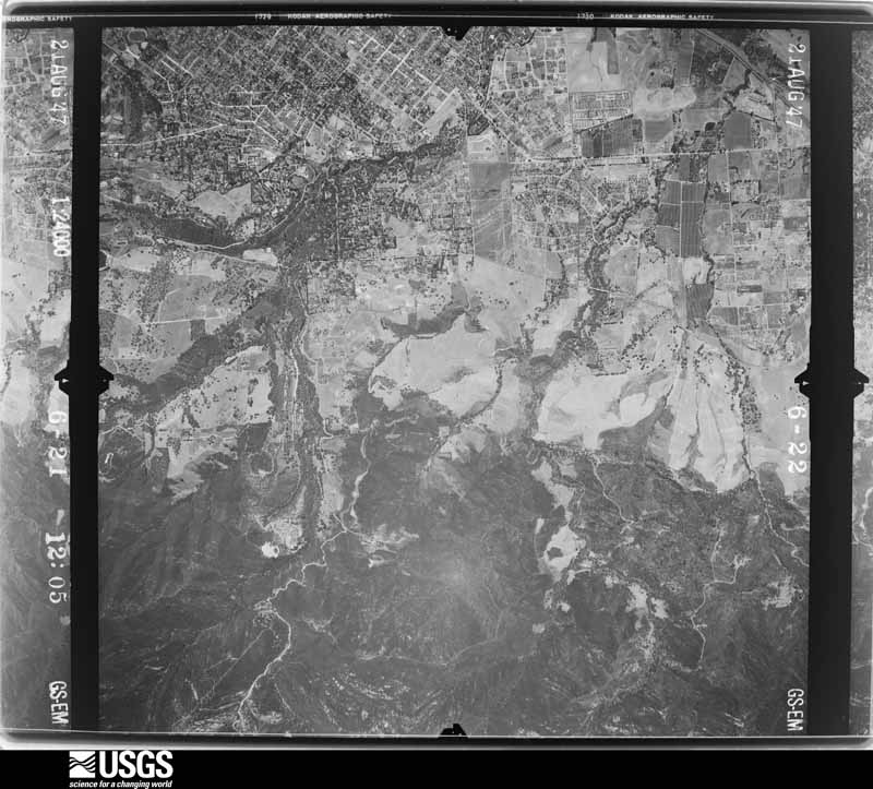 U.S. Geological Survey aerial photograph, 1947-08-21, scale 1:24000