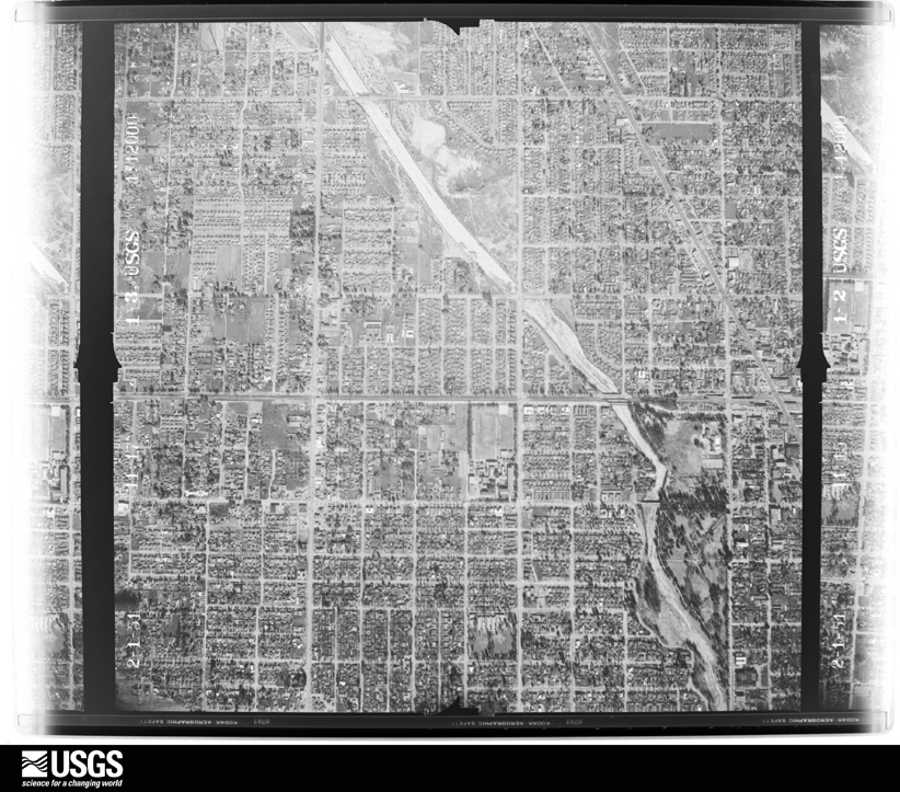 U.S. Geological Survey aerial photograph, 1951-02-01, scale 1:12000