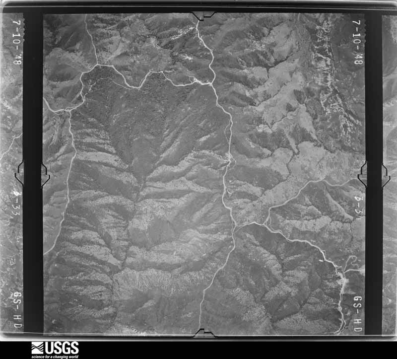 U.S. Geological Survey aerial photograph, 1948-07-10, scale 1:20000