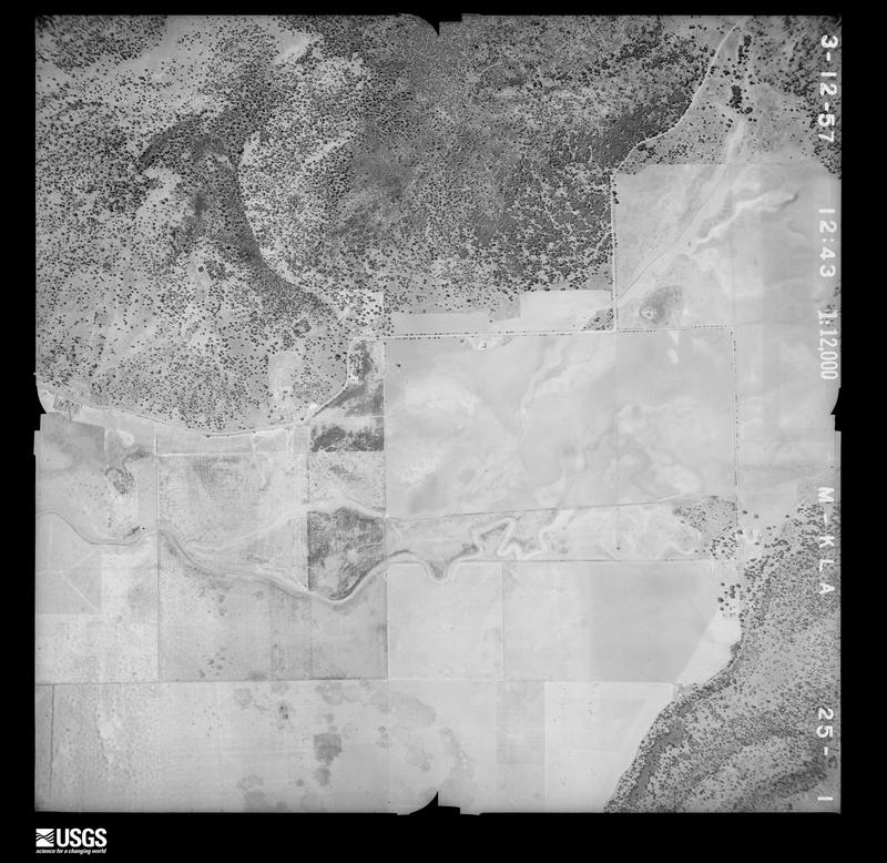 U.S. Geological Survey aerial photograph, 1957-03-12, scale 1:12000