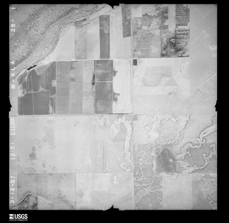 U.S. Geological Survey aerial photograph, 1957-03-12, scale 1:12000
