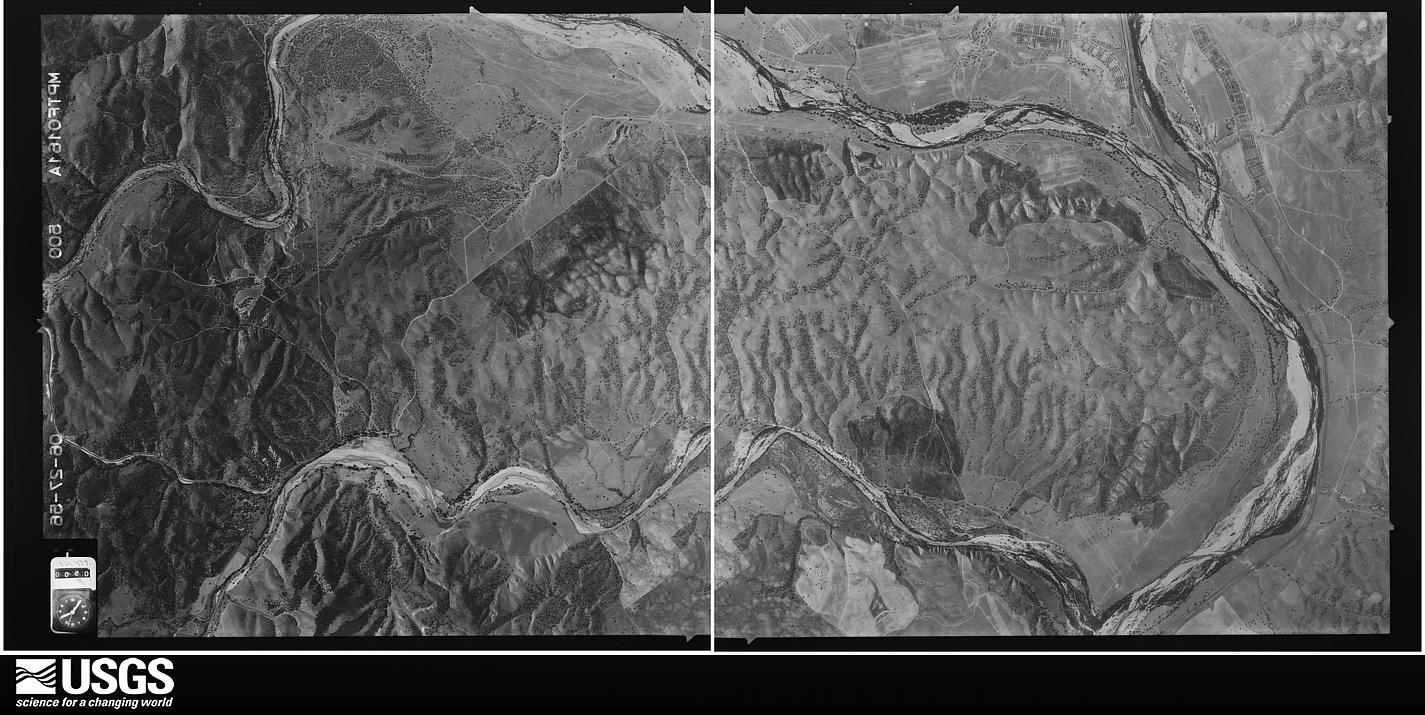 U.S. Geological Survey aerial photograph, 1956-06-27, scale 1:34000