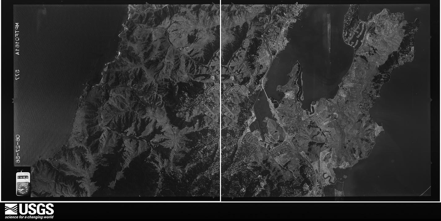 U.S. Geological Survey aerial photograph, 1956-06-27, scale 1:34000