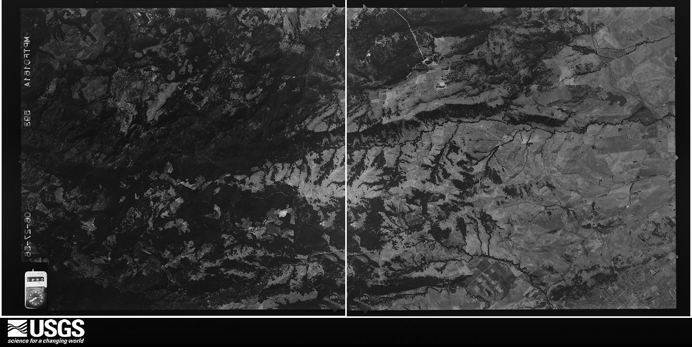 U.S. Geological Survey aerial photograph, 1956-06-27, scale 1:34000