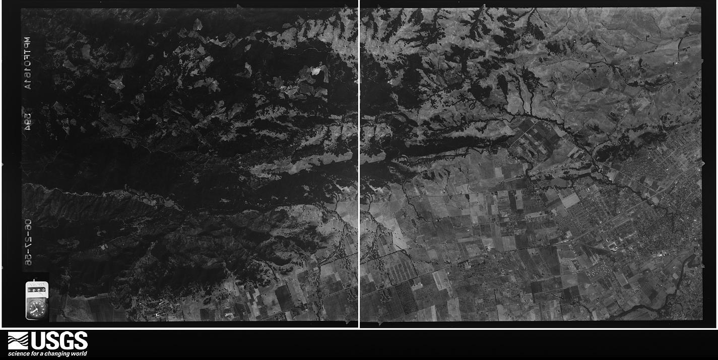 U.S. Geological Survey aerial photograph, 1956-06-27, scale 1:34000