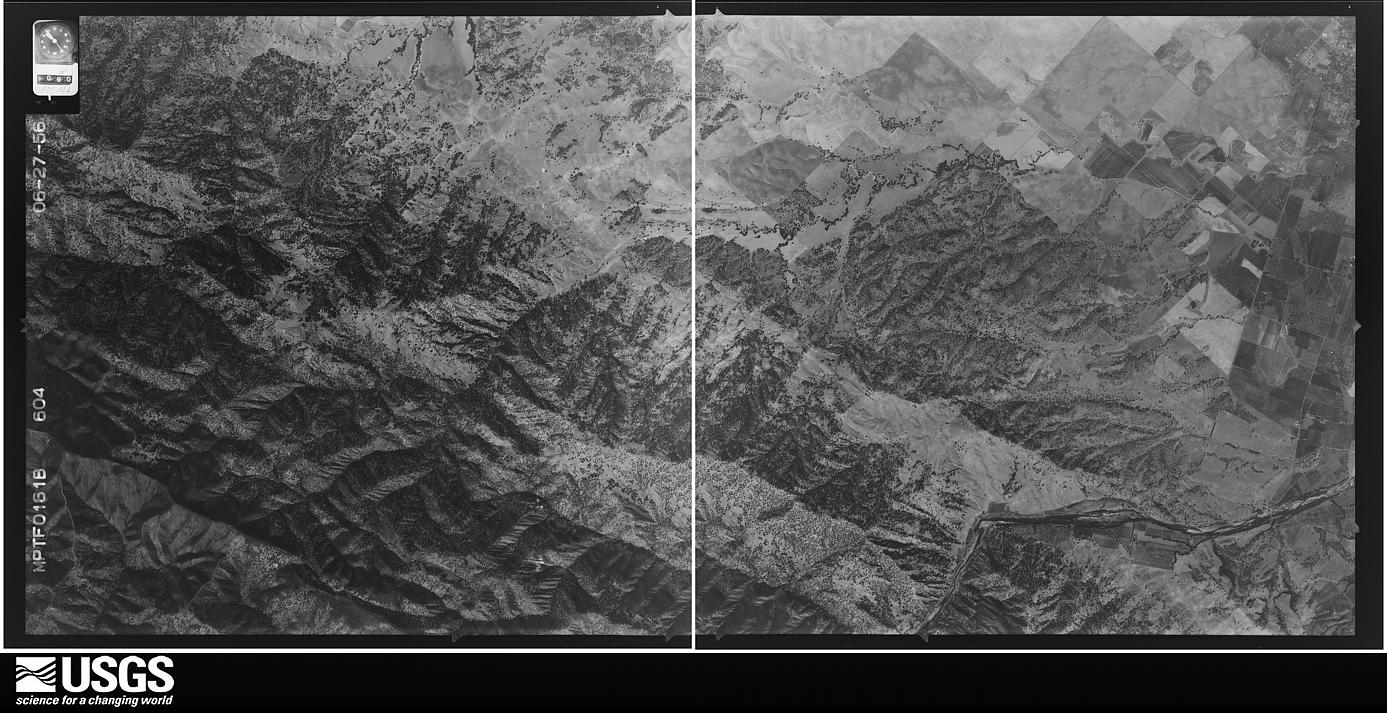 U.S. Geological Survey aerial photograph, 1956-06-27, scale 1:34000