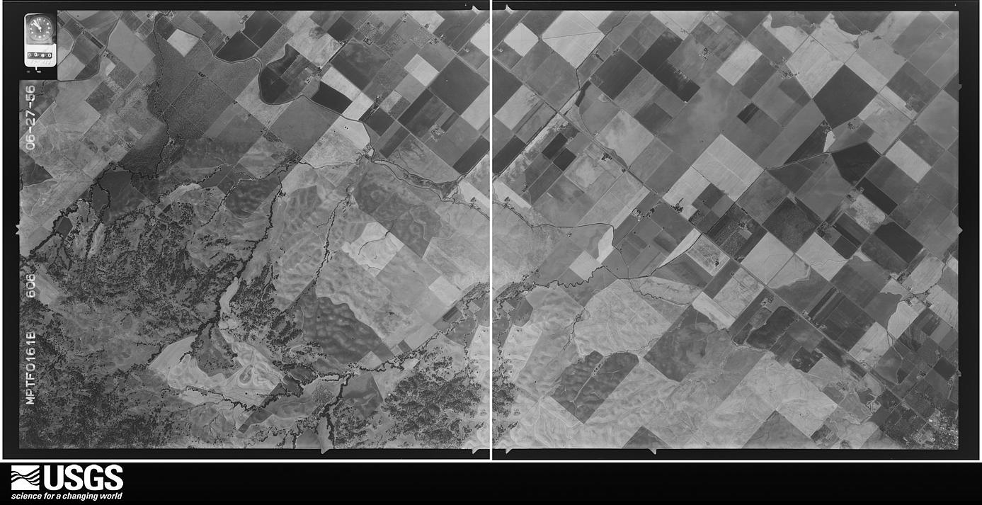 U.S. Geological Survey aerial photograph, 1956-06-27, scale 1:34000