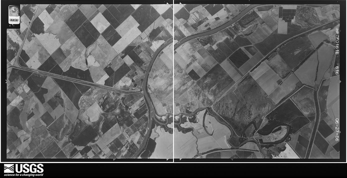 U.S. Geological Survey aerial photograph, 1956-06-27, scale 1:34000