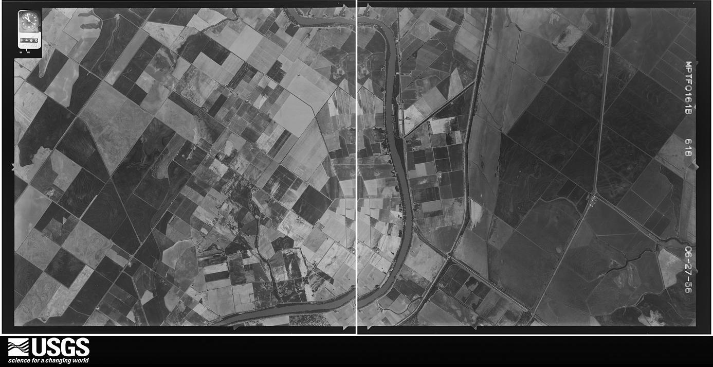 U.S. Geological Survey aerial photograph, 1956-06-27, scale 1:34000