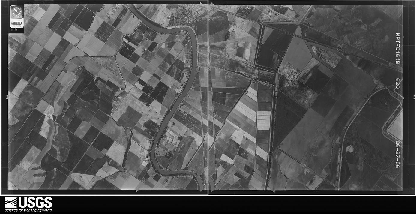 U.S. Geological Survey aerial photograph, 1956-06-27, scale 1:34000