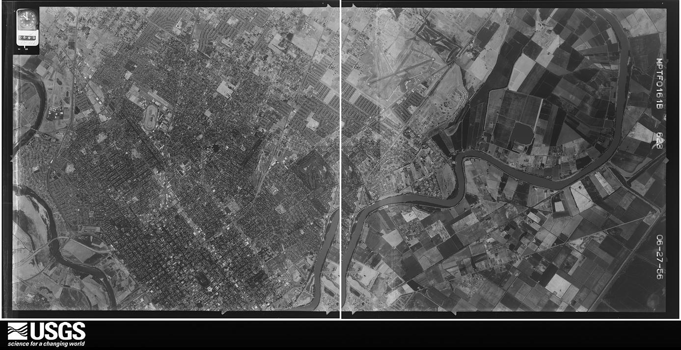 U.S. Geological Survey aerial photograph, 1956-06-27, scale 1:34000