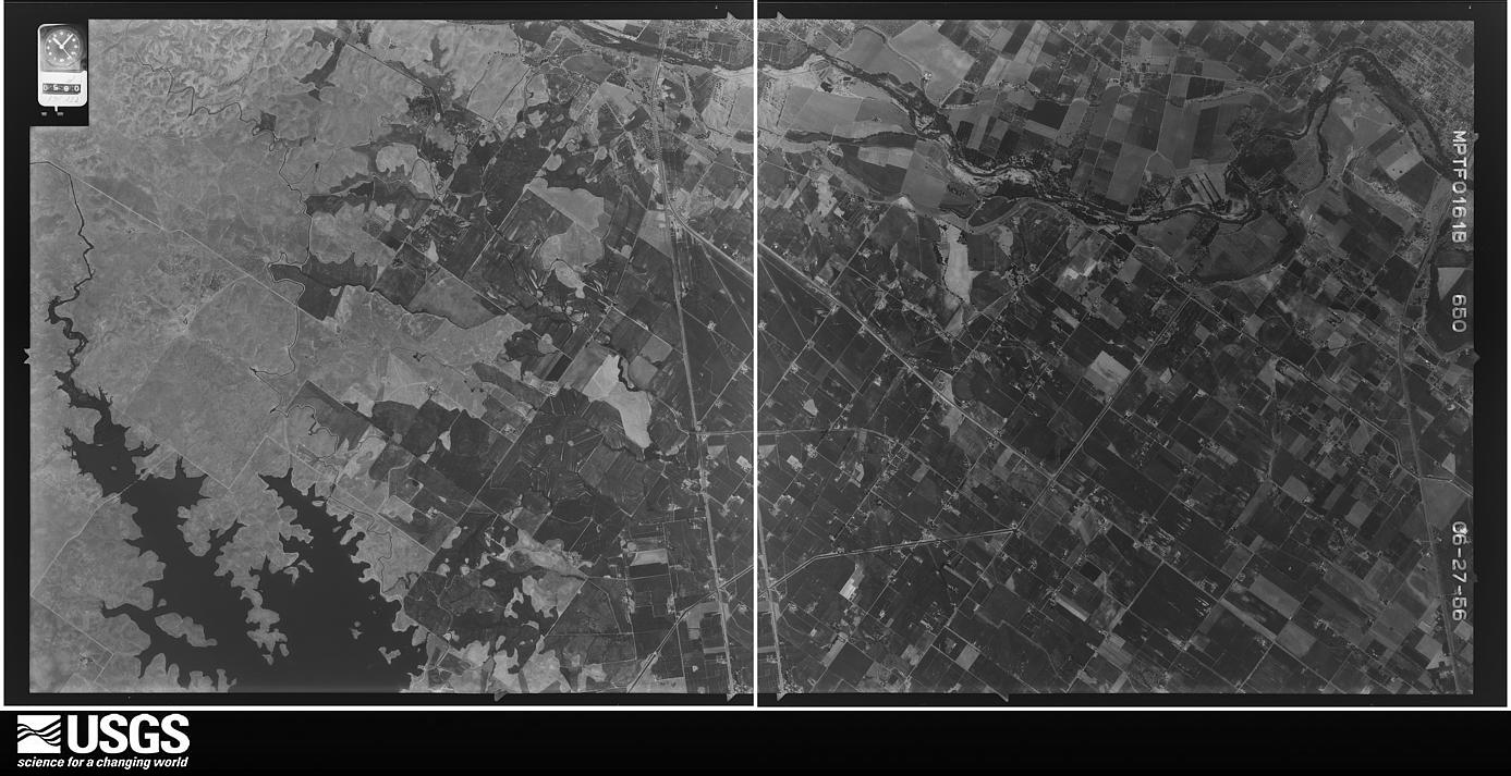 U.S. Geological Survey aerial photograph, 1956-06-27, scale 1:34000