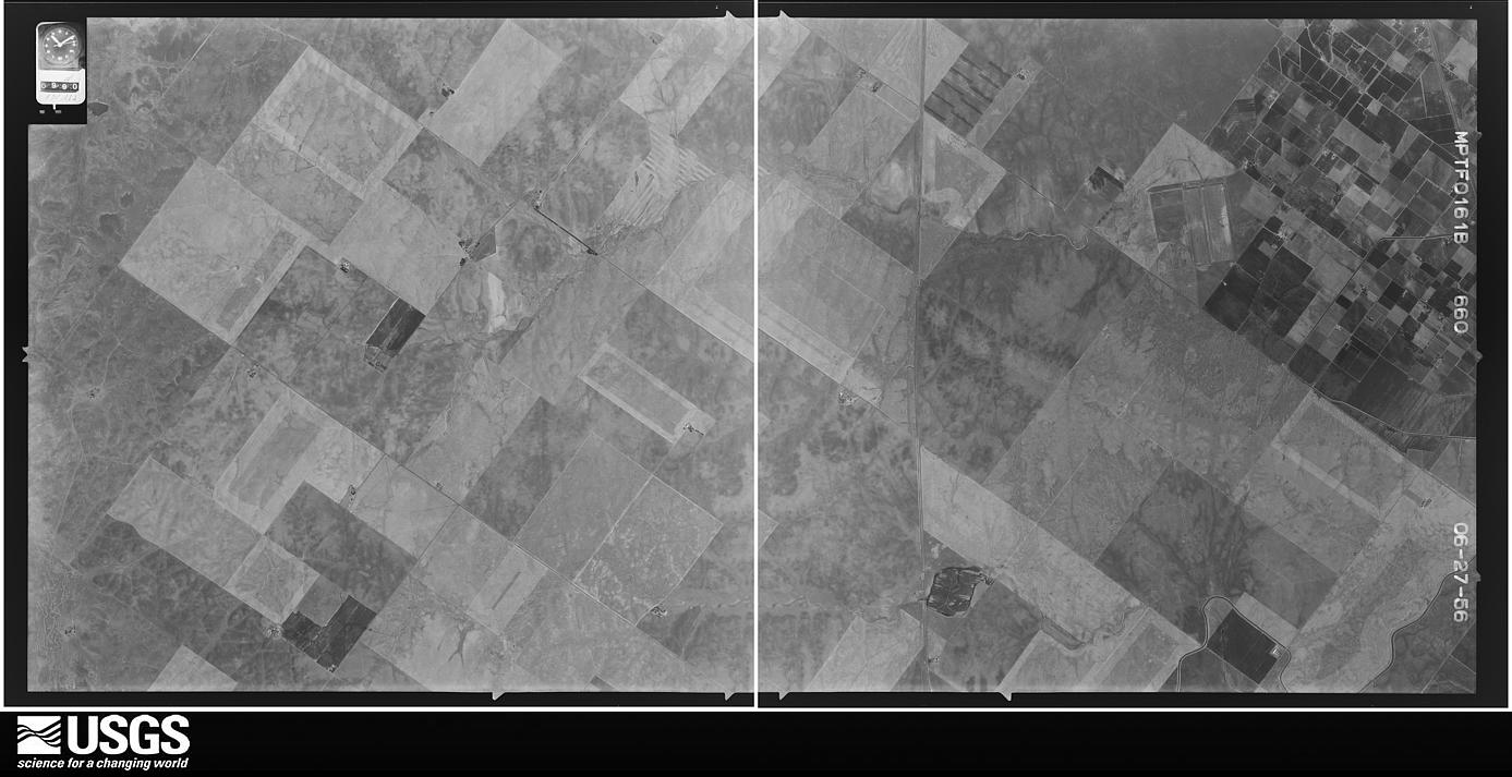 U.S. Geological Survey aerial photograph, 1956-06-27, scale 1:34000