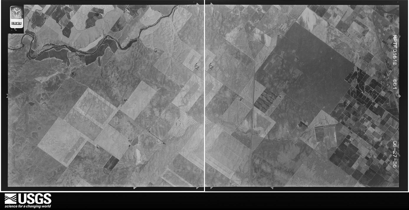 U.S. Geological Survey aerial photograph, 1956-06-27, scale 1:34000