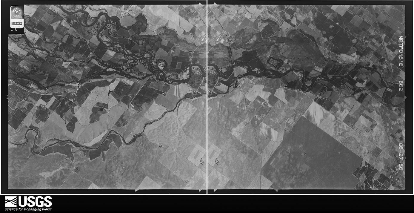 U.S. Geological Survey aerial photograph, 1956-06-27, scale 1:34000