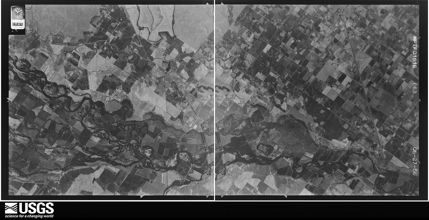 U.S. Geological Survey aerial photograph, 1956-06-27, scale 1:34000
