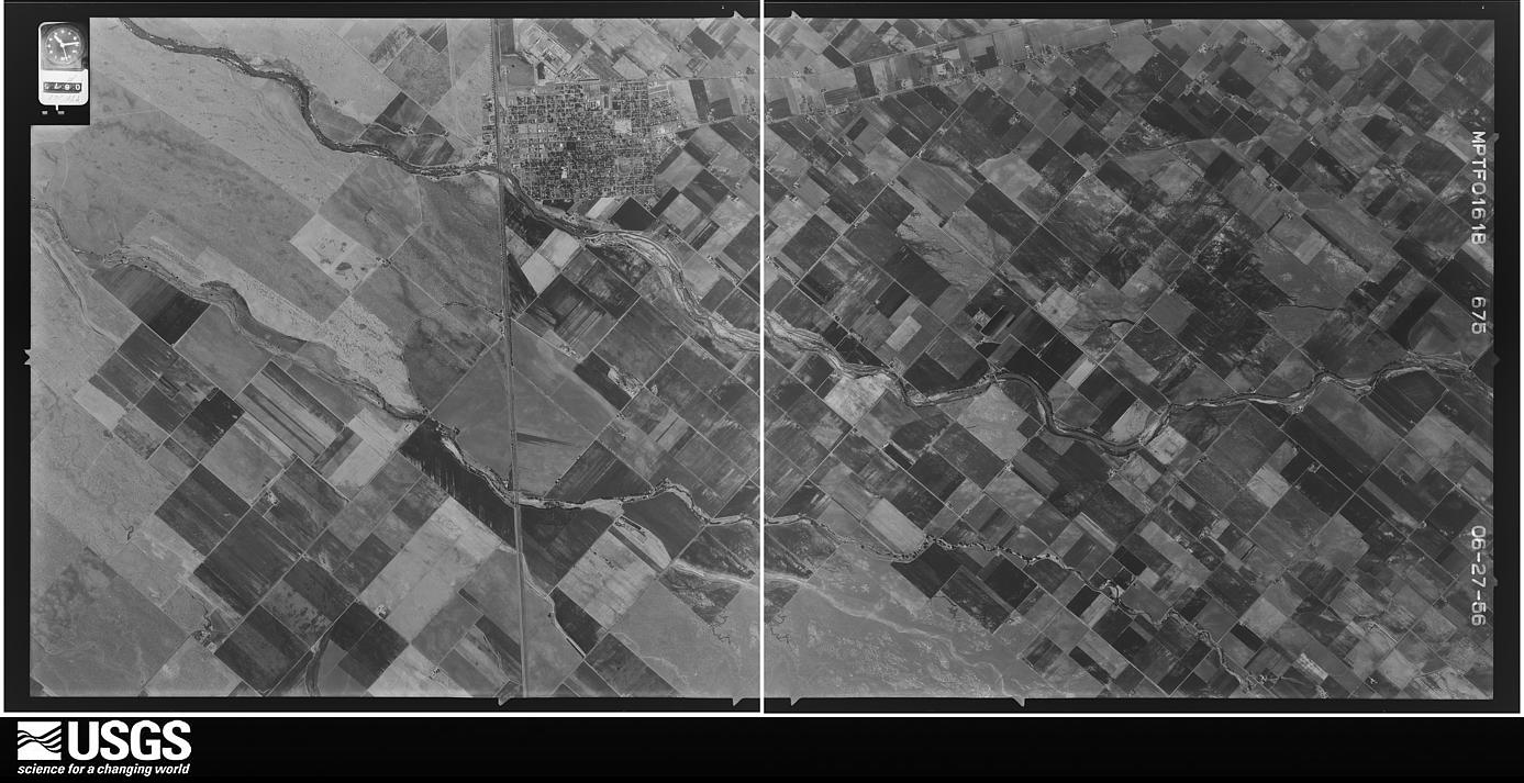 U.S. Geological Survey aerial photograph, 1956-06-27, scale 1:34000