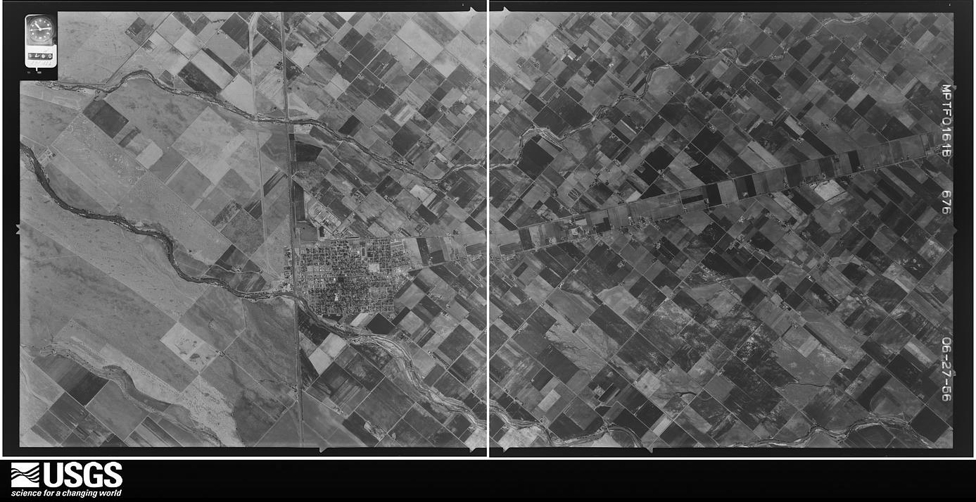 U.S. Geological Survey aerial photograph, 1956-06-27, scale 1:34000