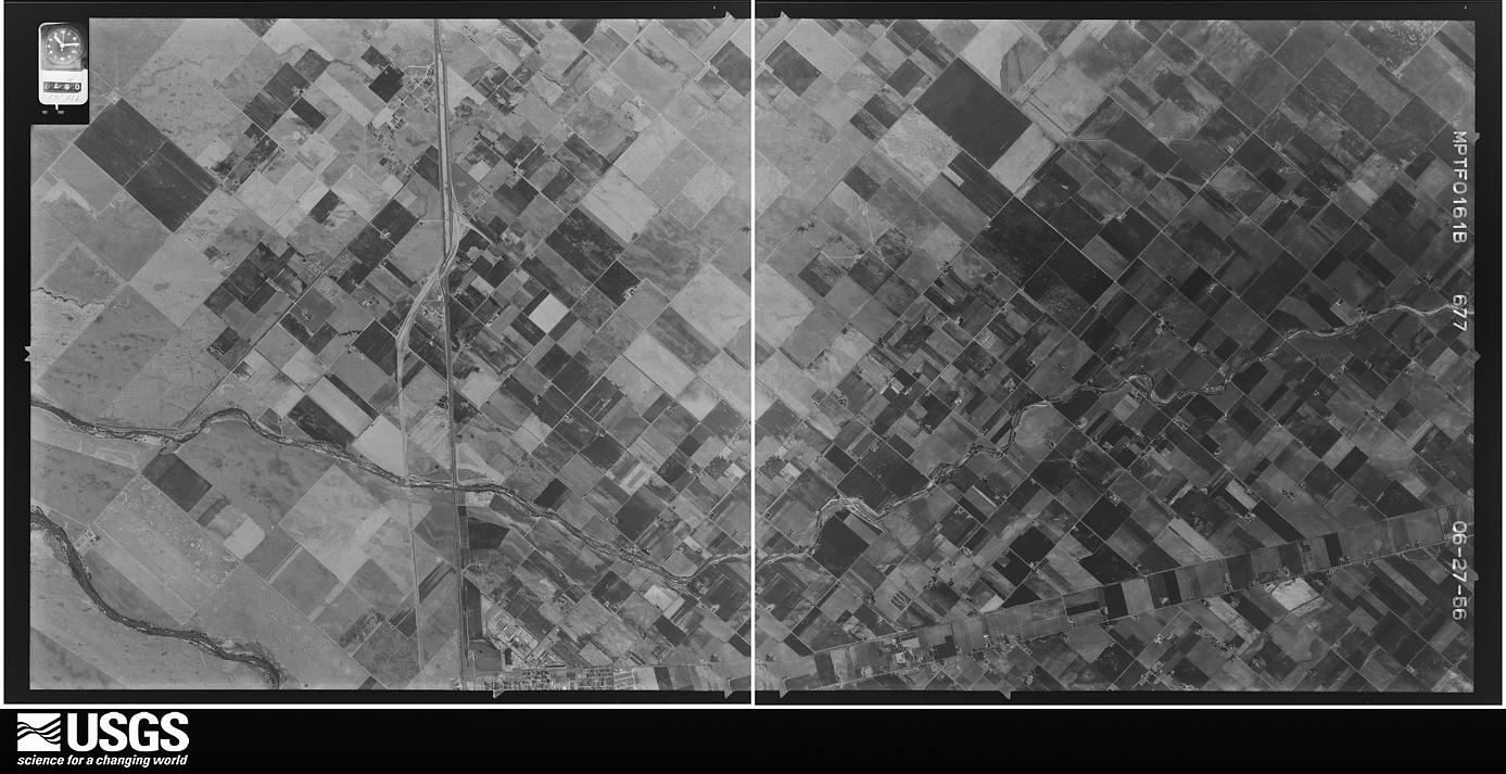 U.S. Geological Survey aerial photograph, 1956-06-27, scale 1:34000