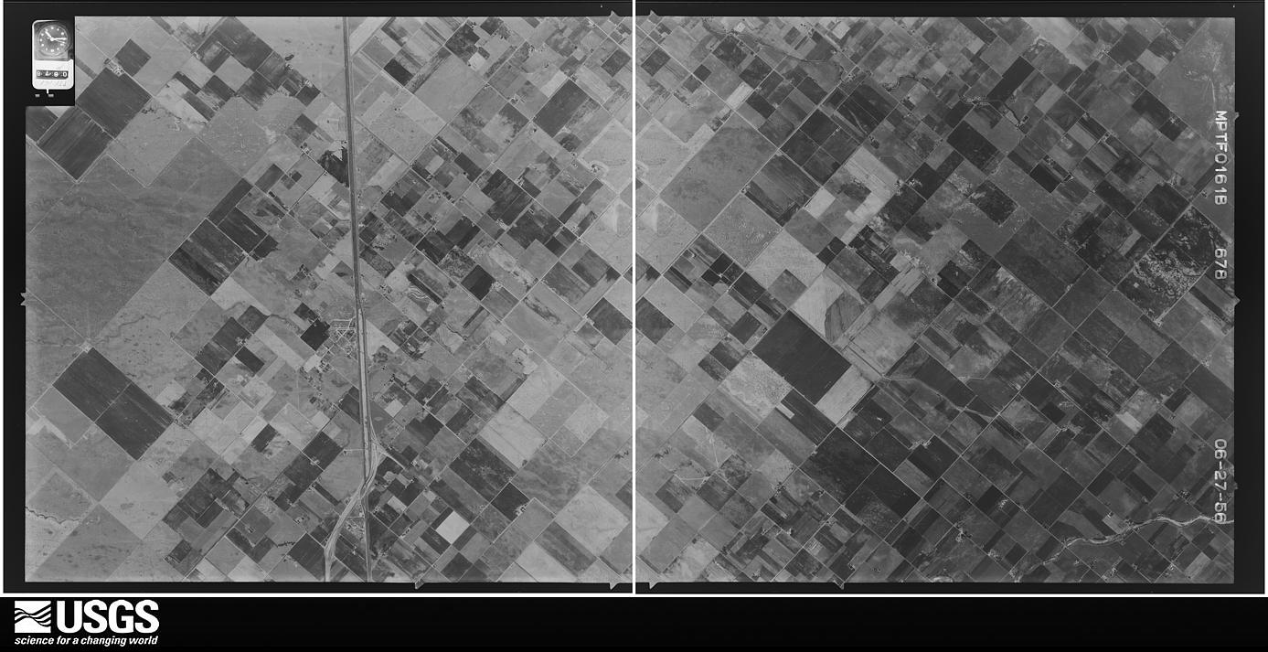 U.S. Geological Survey aerial photograph, 1956-06-27, scale 1:34000