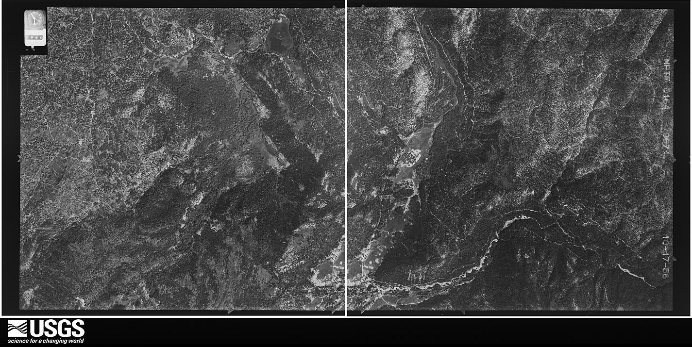 U.S. Geological Survey aerial photograph, 1956-10-17, scale 1:32500