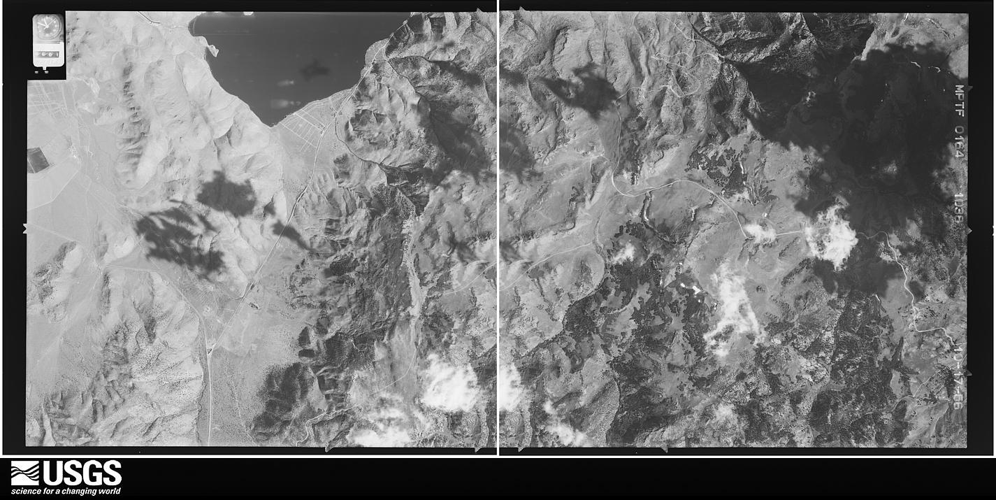 U.S. Geological Survey aerial photograph, 1956-10-17, scale 1:32500