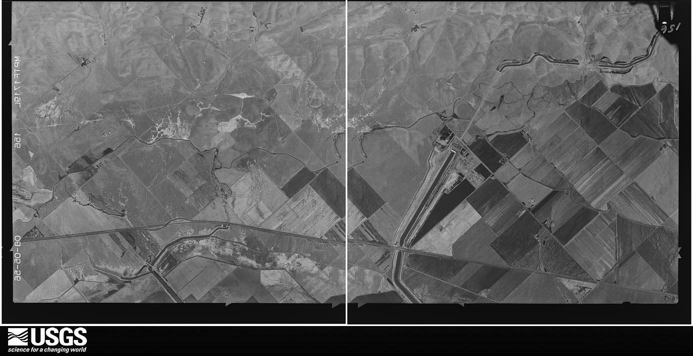 U.S. Geological Survey aerial photograph, 1956-08-05, scale 1:21670