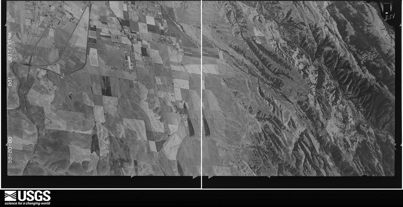 U.S. Geological Survey aerial photograph, 1956-08-05, scale 1:21670