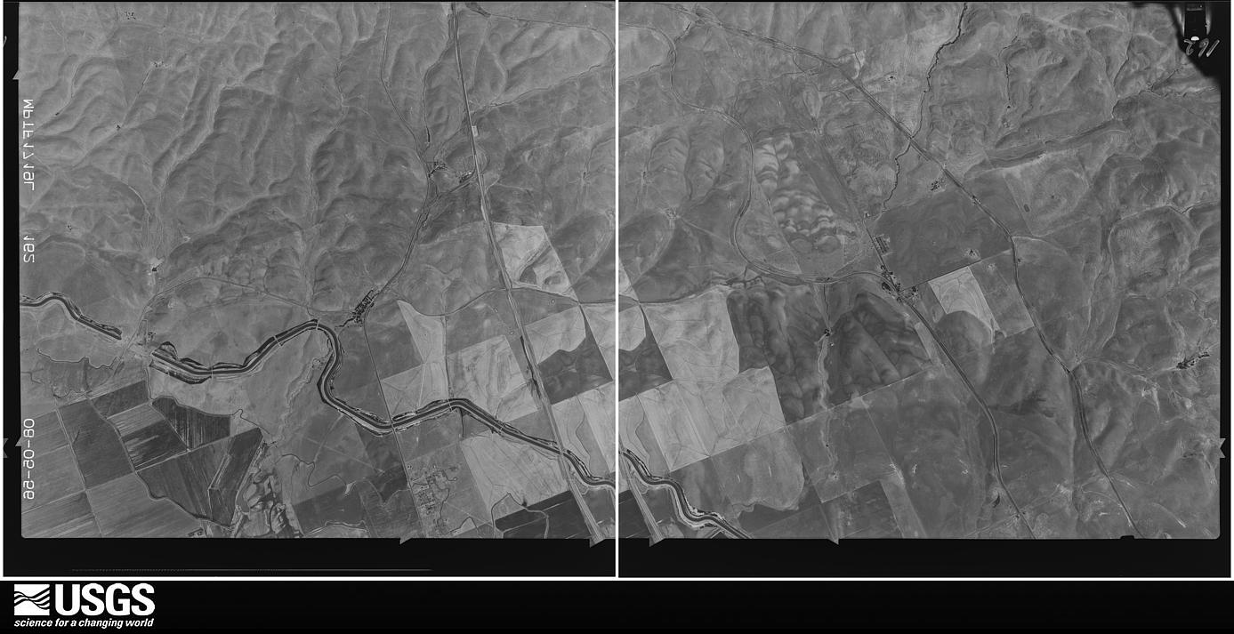 U.S. Geological Survey aerial photograph, 1956-08-05, scale 1:21670